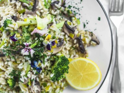 Plant-based Mushroom and Leek Risotto